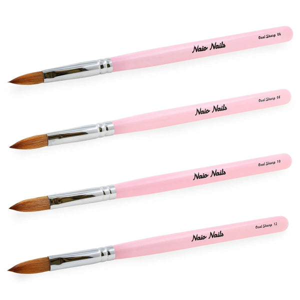 Kolinsky Acrylic Brush - Oval Sharp - Size 12   Naio Nails