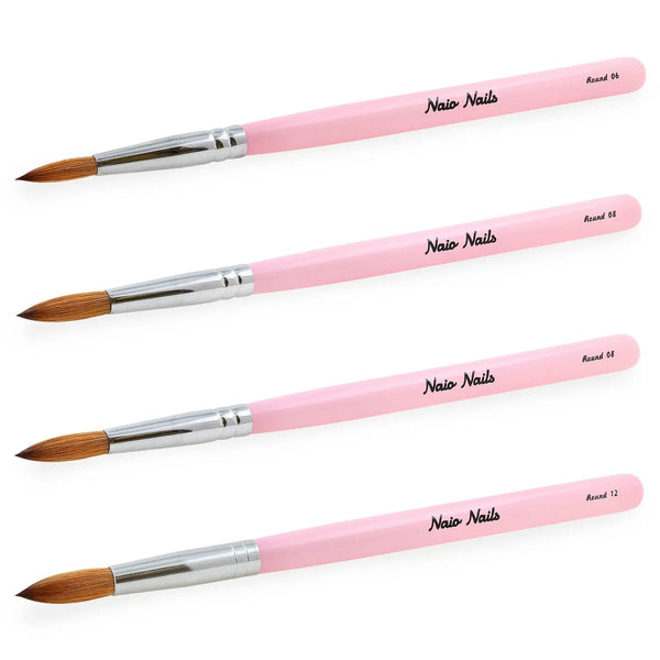 Kolinsky Acrylic Brush - Round -Size 8   Naio Nails