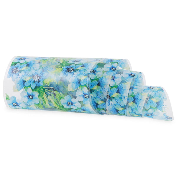 NF-027 Blue Flowers - Transfer Foil Strip