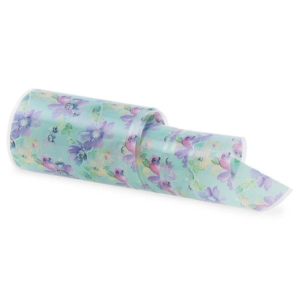 NF-049 Purple Watercolour Flowers - Transfer Foil Strip