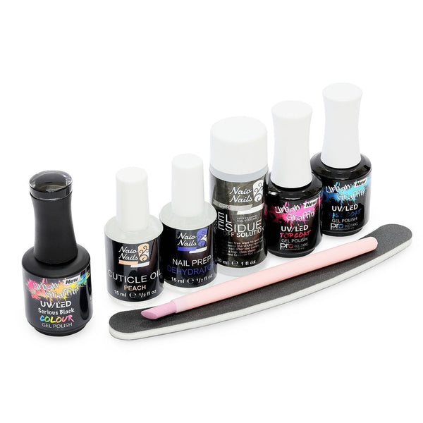 Gel Polish Starter Kit - Serious Black