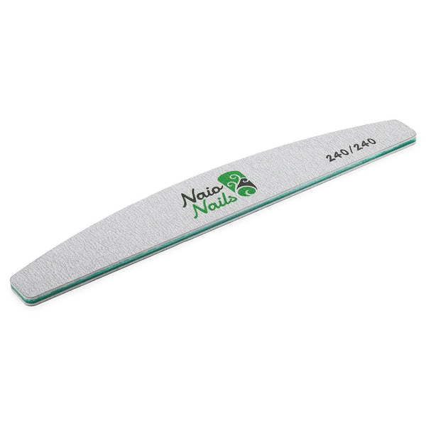 Zebra Grey Half Moon 240/240 Grit Nail File