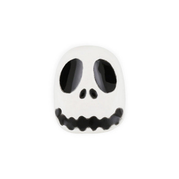 Pot van 4 Witte Skeletgezicht Halloween Charms