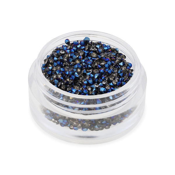 Charcoal Blue Crystals - 1mm