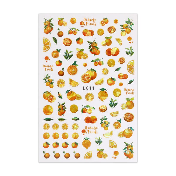 Metallic Sticker Sheet - Oranges