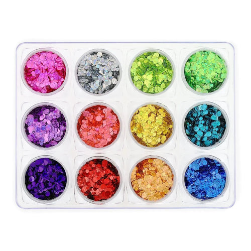 Conjunto de Brillantina - NGS-007 - Puntos de Brillantina de Tamaño Mixto