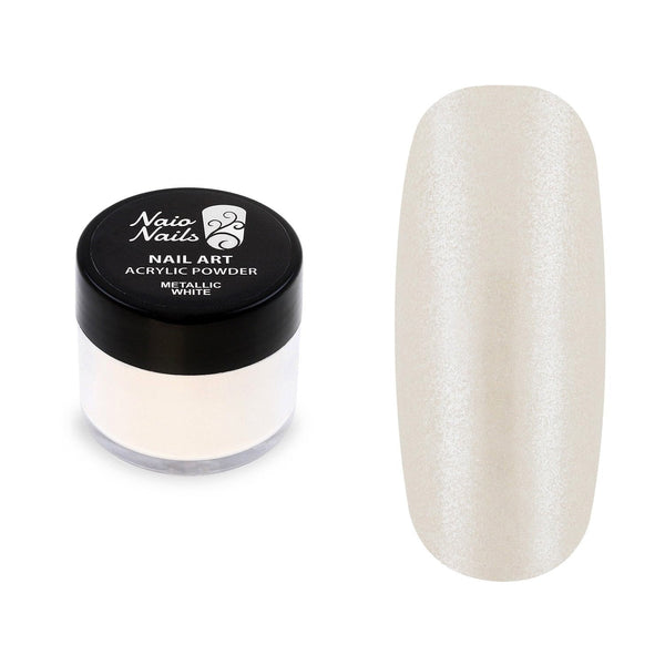 Poudre Acrylique Blanc Métallisé - 12g