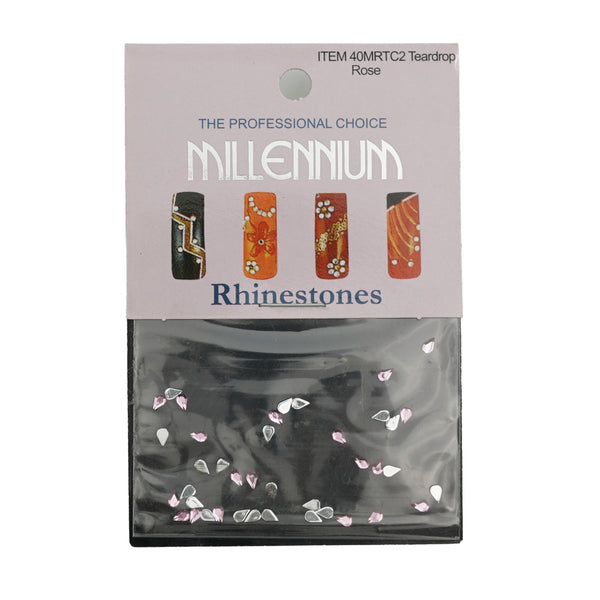 Rhinestones 40 Rose Teardrop