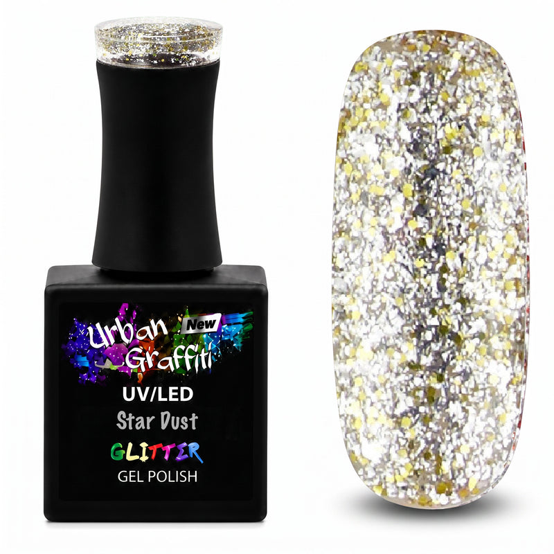 Star Dust - UGGP-A0906 Esmalte en Gel con Purpurina Urbana Grafiti Plata y Oro 15ml