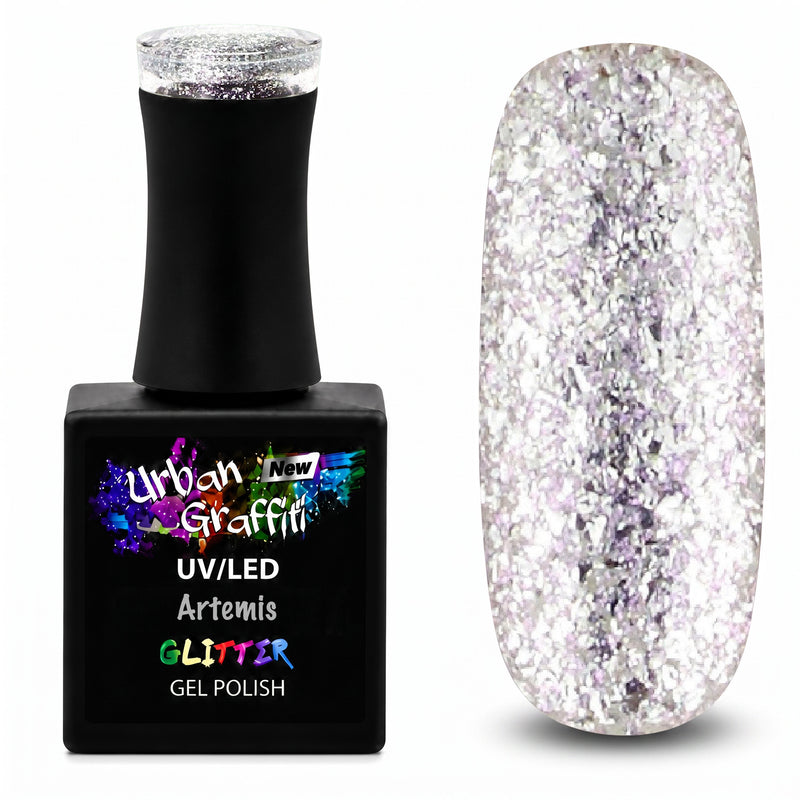 Artemis - UGGP-A0910 Esmalte en Gel con Purpurina Plateada de Graffiti Urbano 15ml