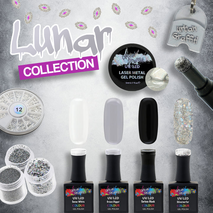 Lunar Collection | Silver & Monochrome Nail Art Bundle 🌙