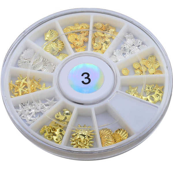 Metallic Nail Art Decals - Beach