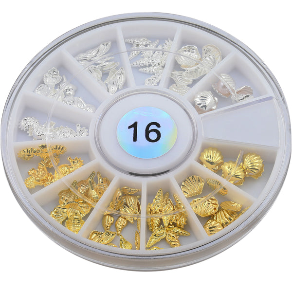 Metallic Nail Art Decals - Gold & Silver Sea