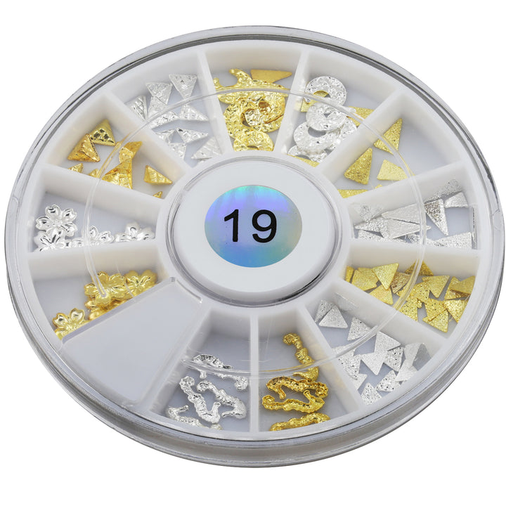 Metallic Nail Art Decals - Textured Gold & Silver - Various