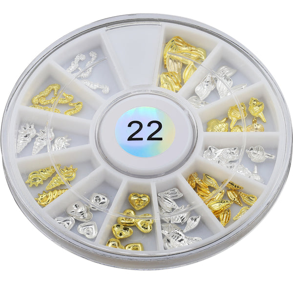 Metallic Nail Art Decals - Shells