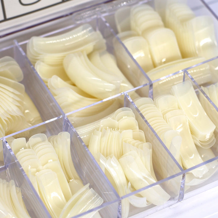 Millennium Overlap Nail Tips – Natural (400 Tips, Sizes 1–10)