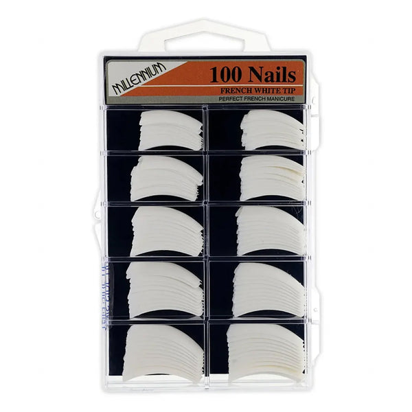 Millennium French White Tips (100 Nails)