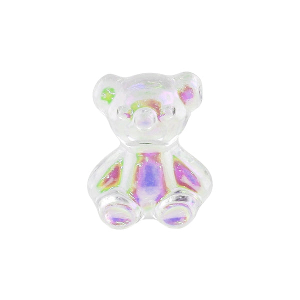 Pot van 5 Charms - Iriserende Teddybear