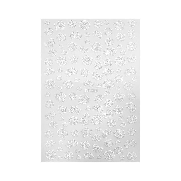 Flower Outline Nail Art Stickers