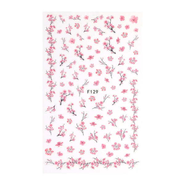 Pastel Pink Floral Nail Art Stickers   Naio Nails