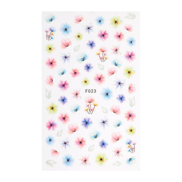 Watercolour Style Floral Nail Art Stickers   Naio Nails