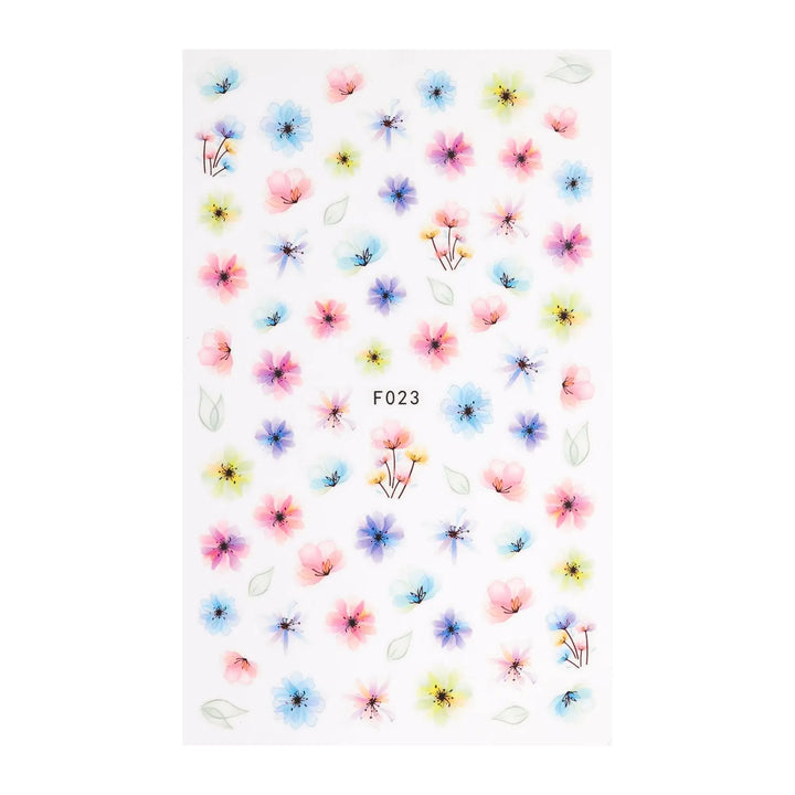 Watercolour Style Floral Nail Art Stickers   Naio Nails