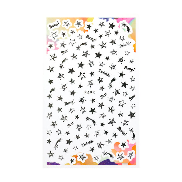 Black Star Outlines Nail Art Stickers   Naio Nails