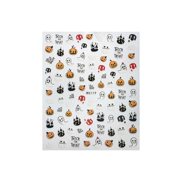 Halloween Nail Art Stickers (Trick or Treat/Pumpkins/Ghosts)