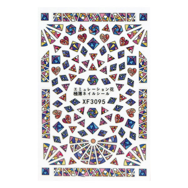Abstract Stained Glass Mosaic Nail Art Stickers